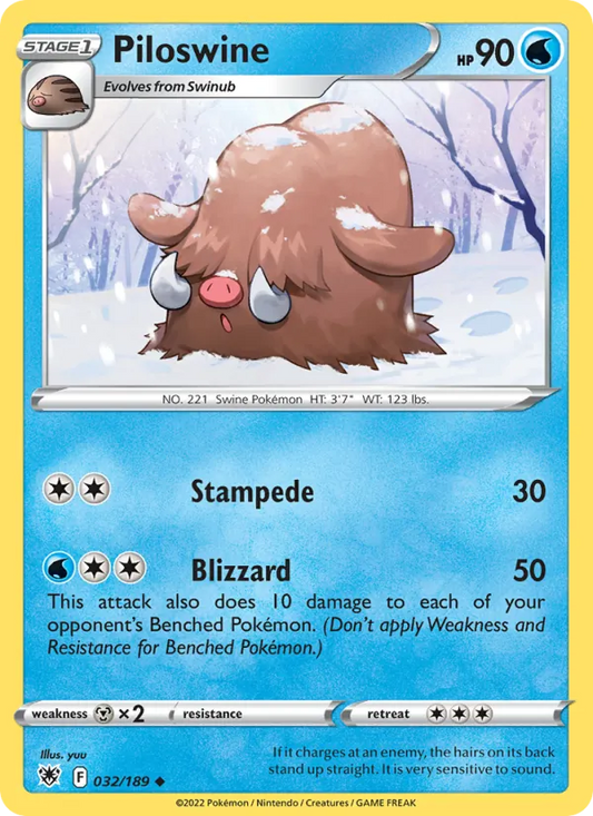 Piloswine Normal 032/189 Astral Radiance Pokémon Card