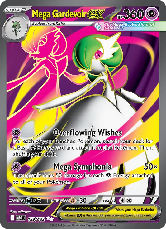 Mega Gardevoir ex Holo 159/132 Mega Evolution Pokémon Card