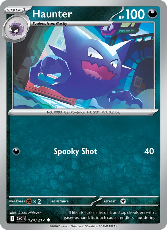 Haunter Normal 124/217 Ascended Heroes Pokémon Card