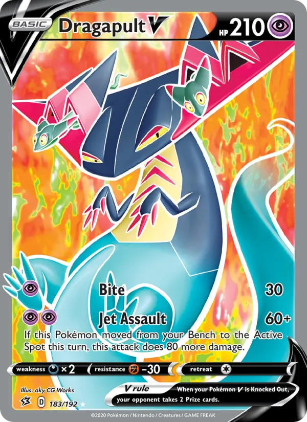 Dragapult V Holo 183/192 Rebel Clash Pokémon Card