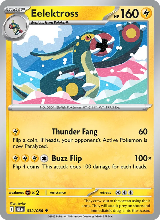 Eelektross Normal 032/86 Black Bolt Pokémon Card