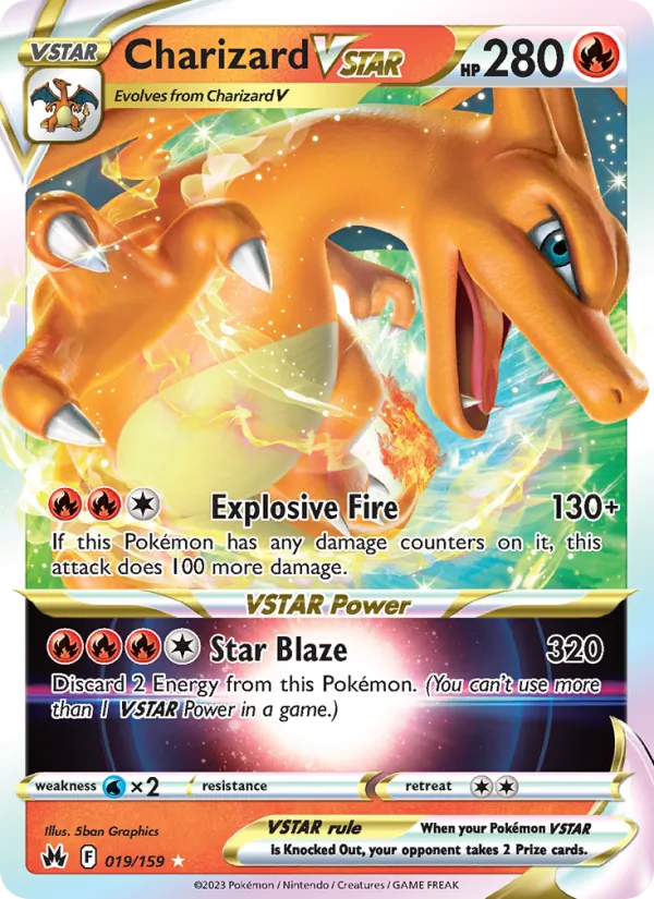 Charizard VSTAR Holo 019/159 Crown Zenith Pokémon Card