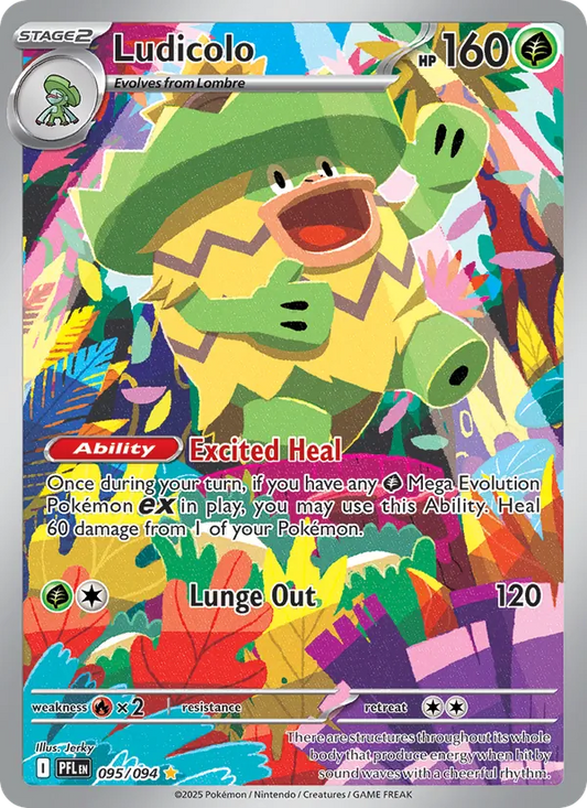 Ludicolo Holofoil 095/94 Phantasmal Flames Pokémon Card
