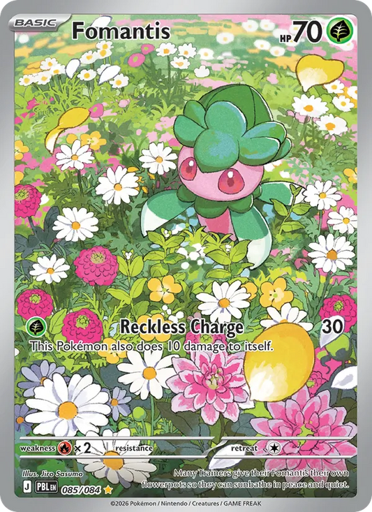 Fomantis Holo 085/84 Pitch Black Pokémon Card