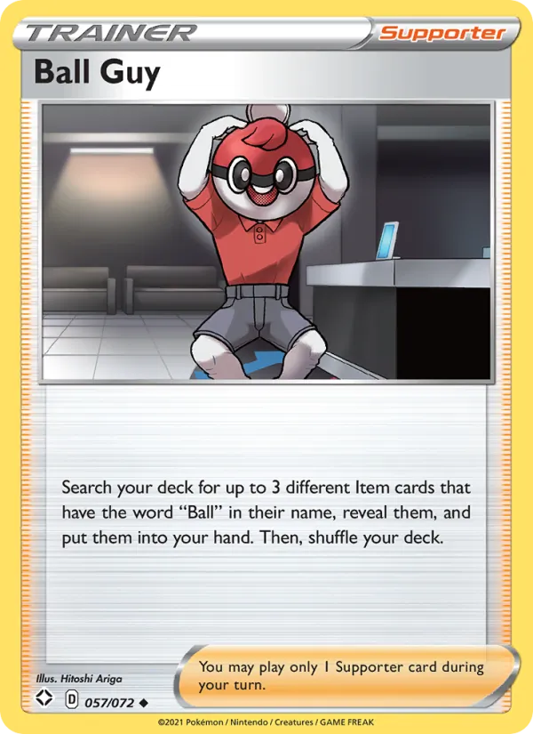 Ball Guy Reverse Holo 057/72 Shining Fates Pokémon Card