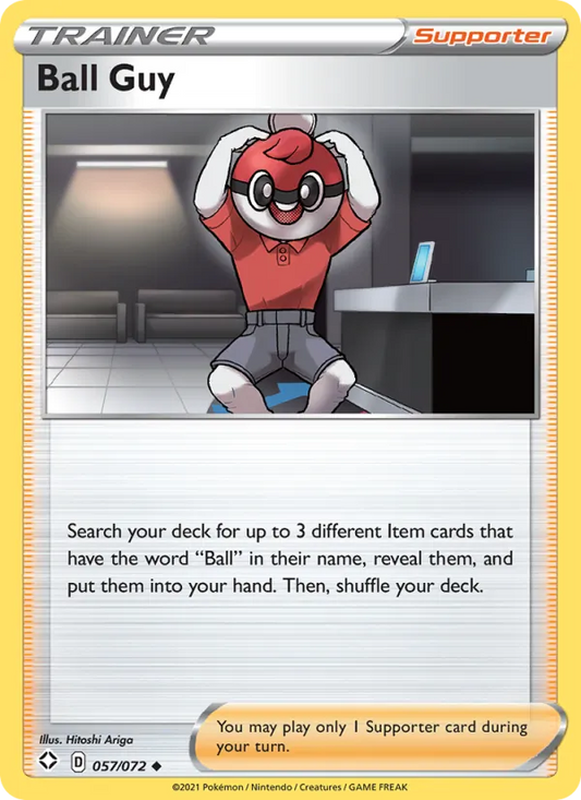 Ball Guy Reverse Holo 057/72 Shining Fates Pokémon Card