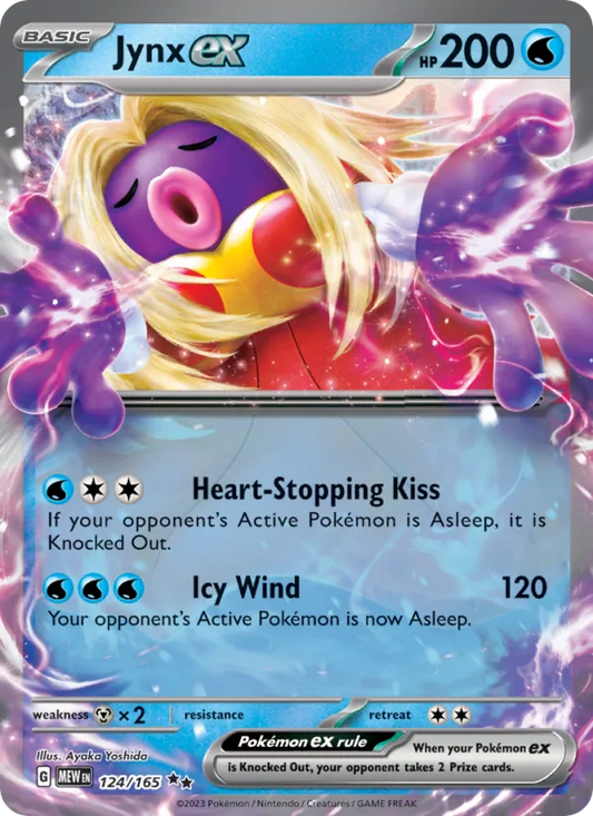 Jynx ex Holo 124/165 151 Pokémon Card