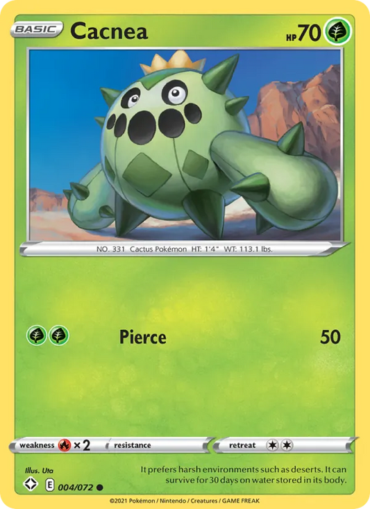 Cacnea Normal 004/72 Shining Fates Pokémon Card