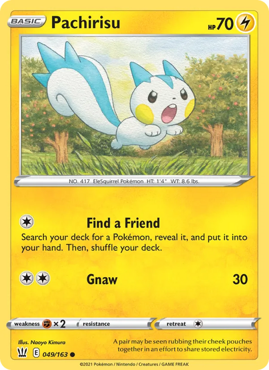 Pachirisu Reverse Holo 049/163 Battle Styles Pokémon Card