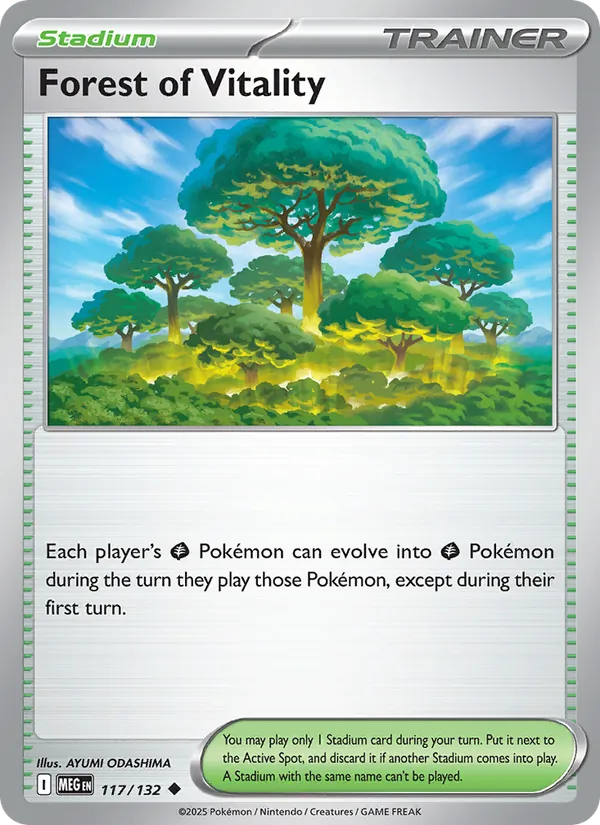 Forest of Vitality Non-Holo 117/132 Mega Evolution Pokémon Card