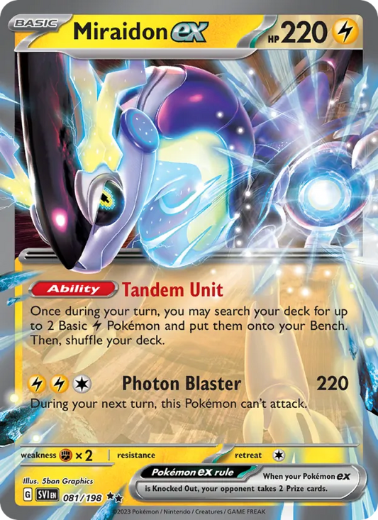 Miraidon ex Holo 081/198 Scarlet & Violet Pokémon Card