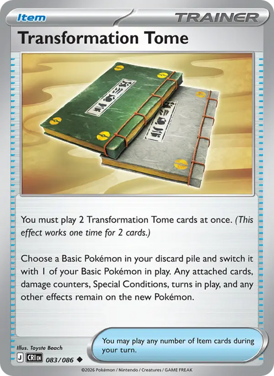 Transformation Tome Non-Foil 083/86 Chaos Rising Pokémon Card