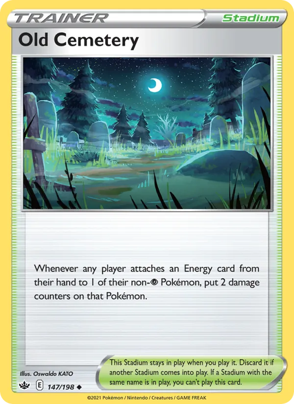 Old Cemetery Reverse Holo 147/198 Chilling Reign Pokémon Card