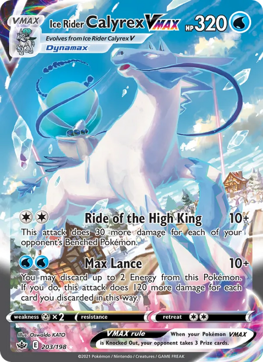 Ice Rider Calyrex VMAX Holo 203/198 Chilling Reign Pokémon Card