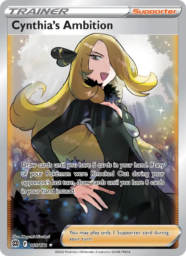 Cynthia's Ambition Holo 169/172 Brilliant Stars Pokémon Card