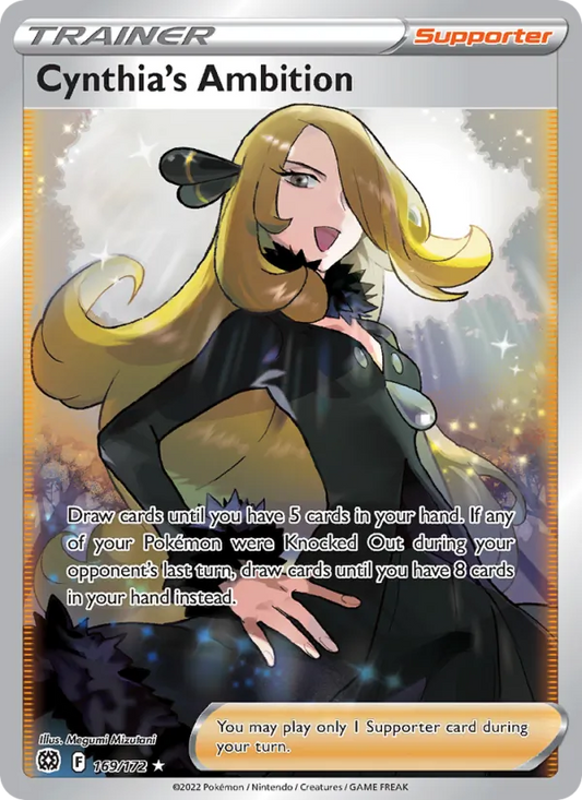 Cynthia's Ambition Holo 169/172 Brilliant Stars Pokémon Card