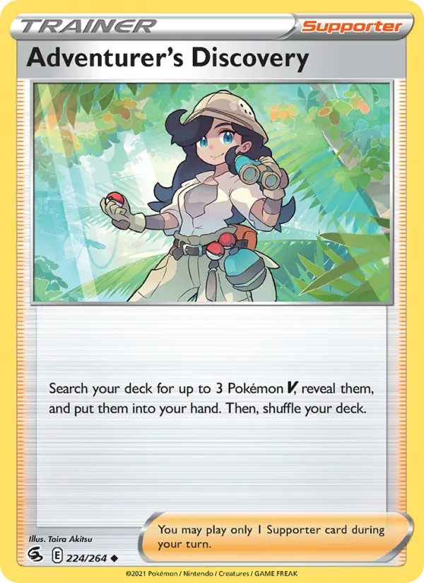 Adventurer's Discovery Reverse Holo 224/264 Fusion Strike Pokémon Card