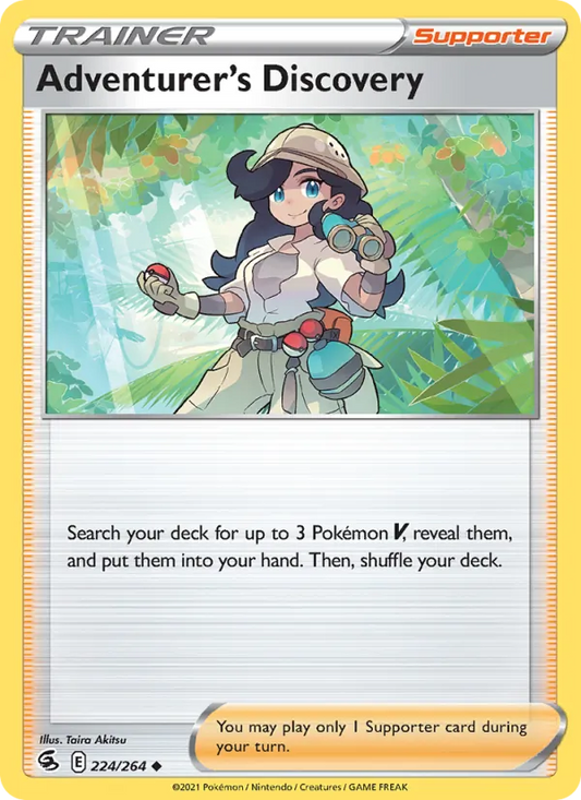 Adventurer's Discovery Reverse Holo 224/264 Fusion Strike Pokémon Card