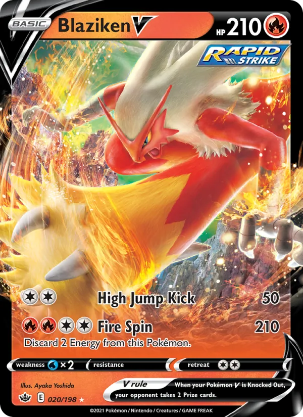 Blaziken V Holo 020/198 Chilling Reign Pokémon Card