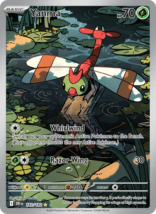 Yanma Holo 183/182 Destined Rivals Pokémon Card