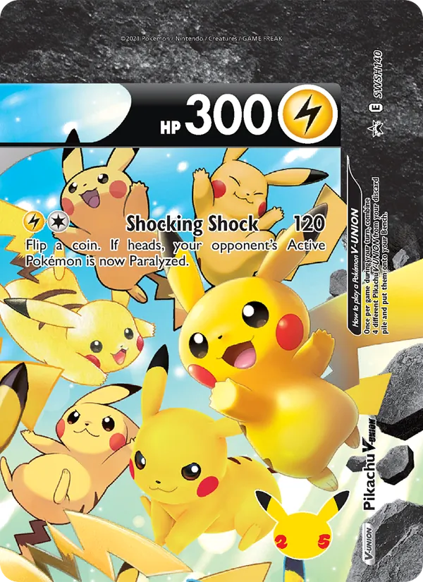 Pikachu V-UNION Holo WH140/307 SWSH Black Star Promos Pokémon Card