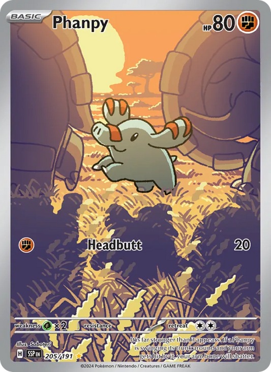 Phanpy Holo 205/191 Surging Sparks Pokémon Card