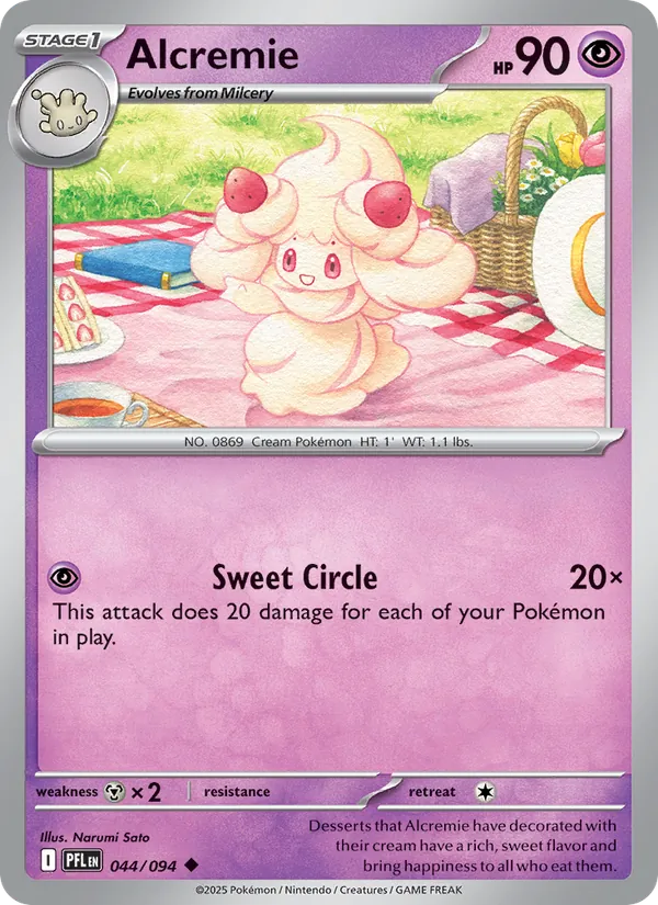 Alcremie Non-Holo 044/94 Phantasmal Flames Pokémon Card