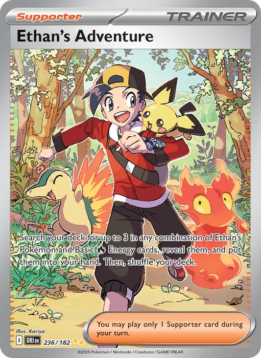 Ethan's Adventure Holo 236/182 Destined Rivals Pokémon Card