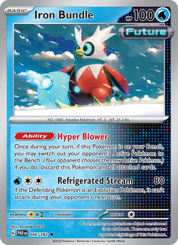 Iron Bundle Reverse Holo 056/182 Paradox Rift Pokémon Card