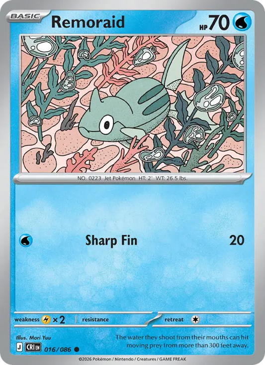 Remoraid Non-Foil 016/86 Chaos Rising Pokémon Card