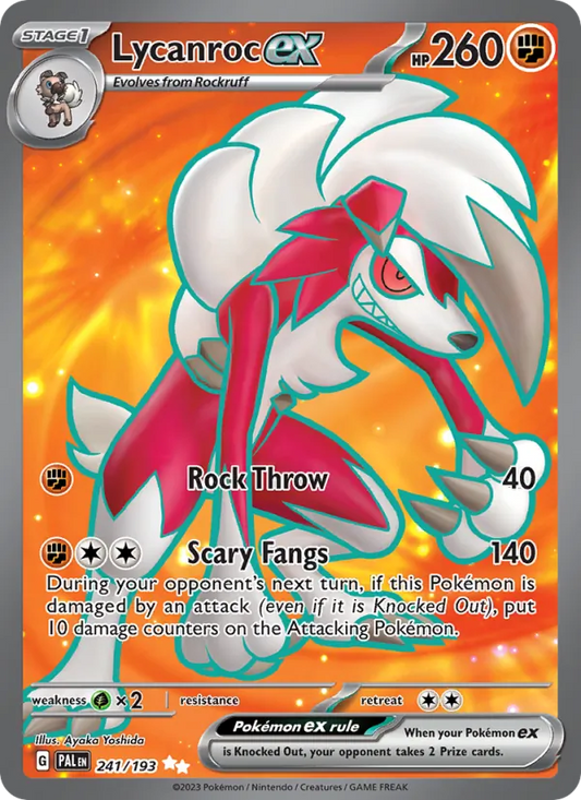 Lycanroc ex Holo 241/193 Paldea Evolved Pokémon Card