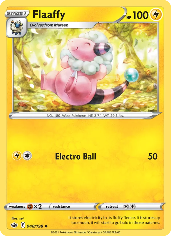 Flaaffy Reverse Holo 048/198 Chilling Reign Pokémon Card