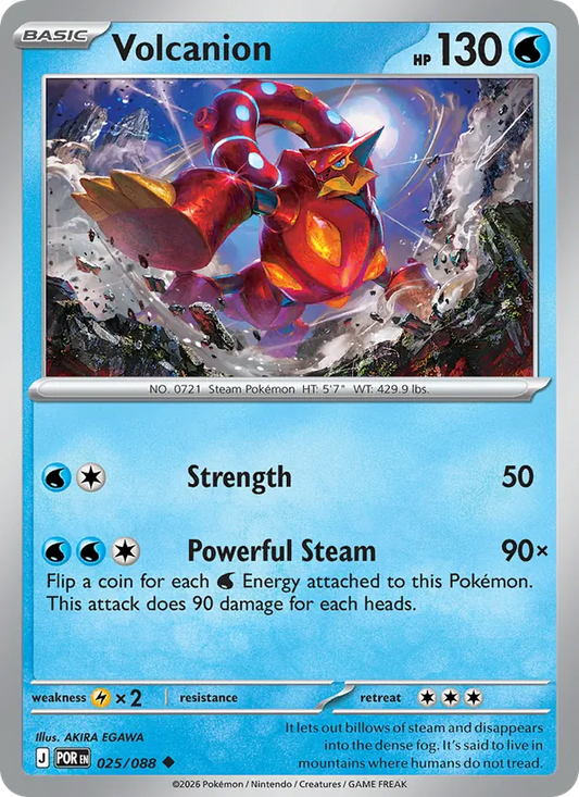 Volcanion Normal 025/88 Perfect Order Pokémon Card