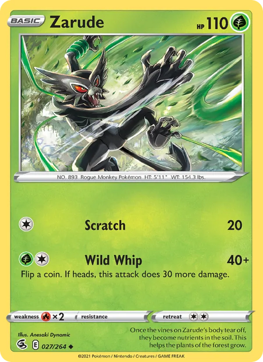 Zarude Normal 027/264 Fusion Strike Pokémon Card