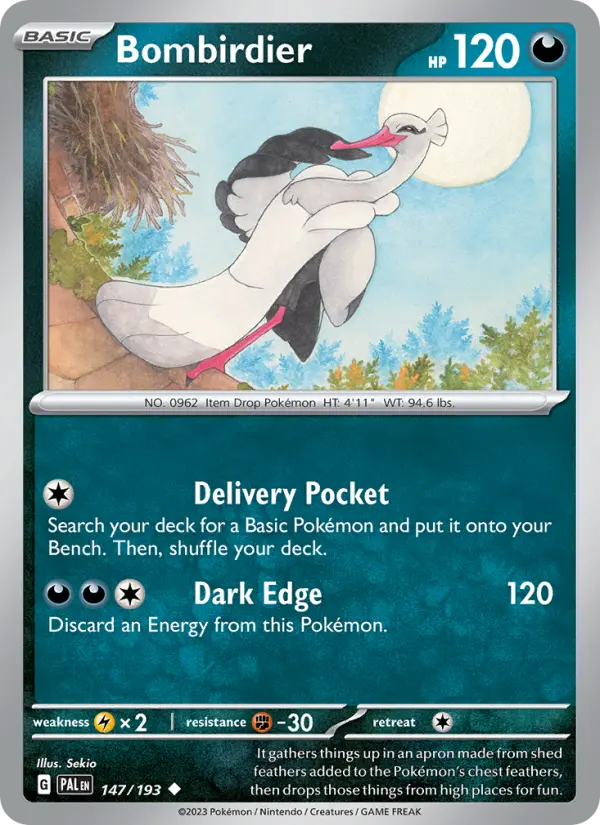 Bombirdier Non-Foil 147/193 Paldea Evolved Pokémon Card