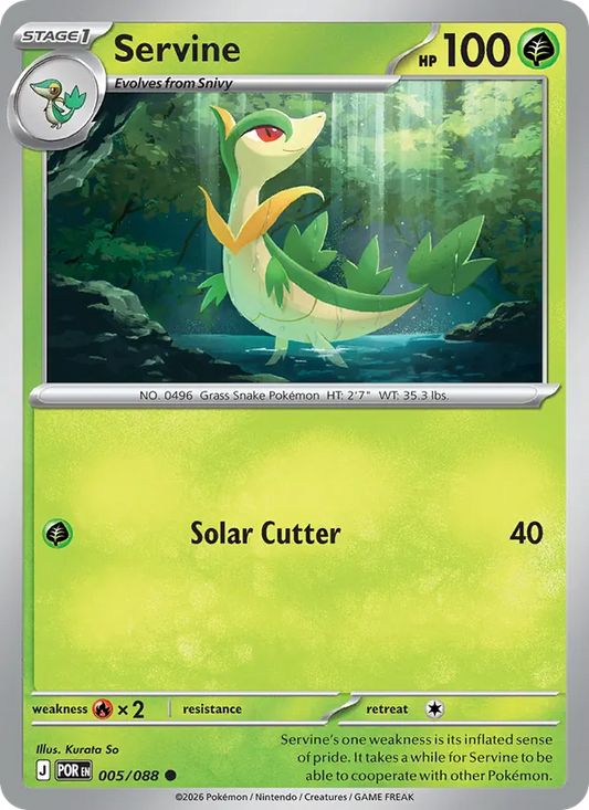 Servine Normal 005/88 Perfect Order Pokémon Card