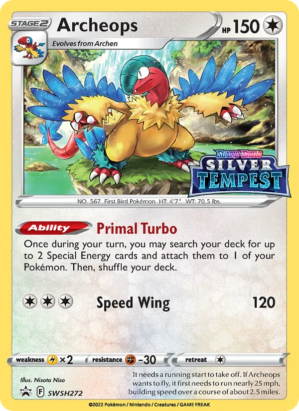 Archeops Holo WH272/307 SWSH Black Star Promos Pokémon Card