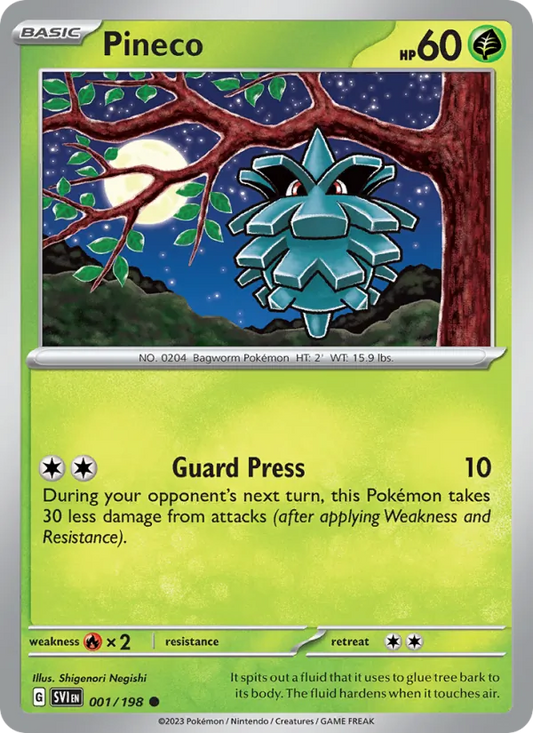 Pineco Normal 001/198 Scarlet & Violet Pokémon Card