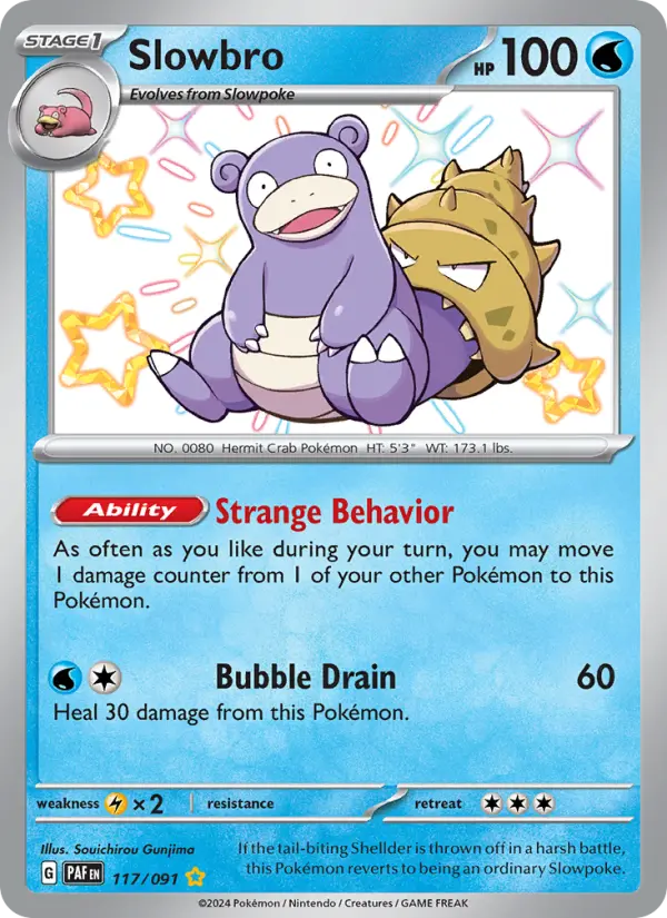 Slowbro Holo 117/91 Paldean Fates Pokémon Card
