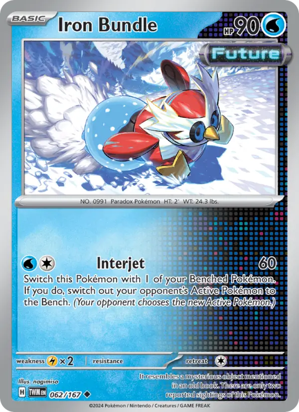 Iron Bundle Reverse Holo 062/167 Twilight Masquerade Pokémon Card