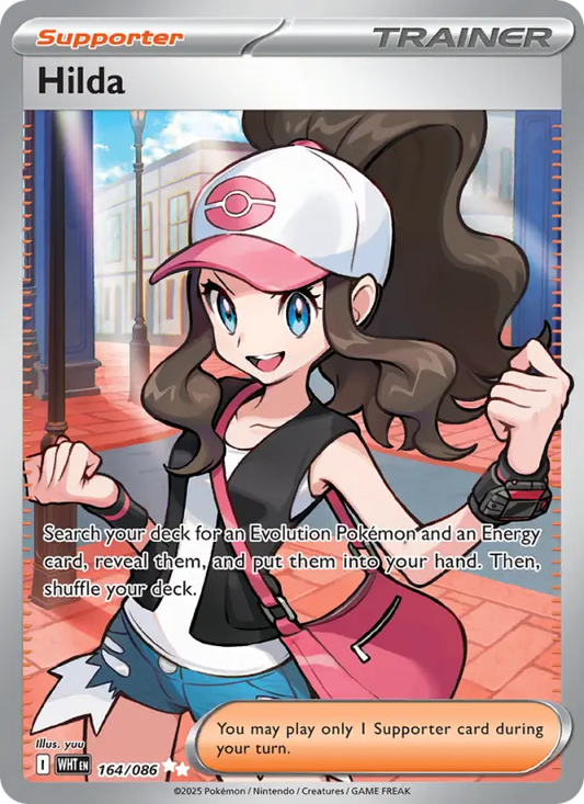 Hilda Holo 164/86 White Flare Pokémon Card