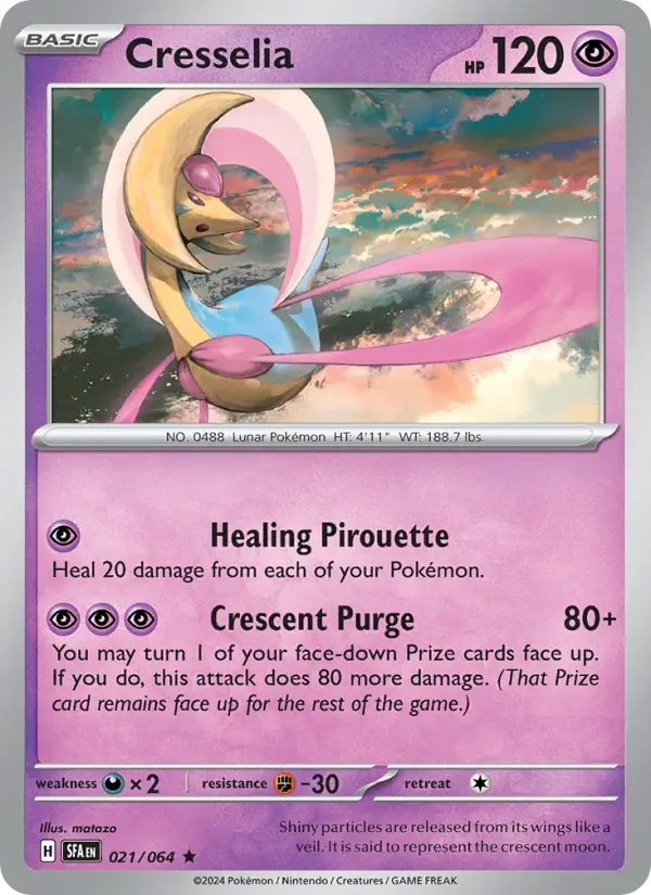 Cresselia Holo 021/64 Shrouded Fable Pokémon Card
