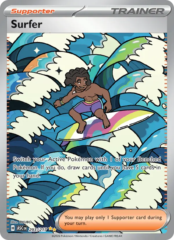 Surfer Holo 293/217 Ascended Heroes Pokémon Card