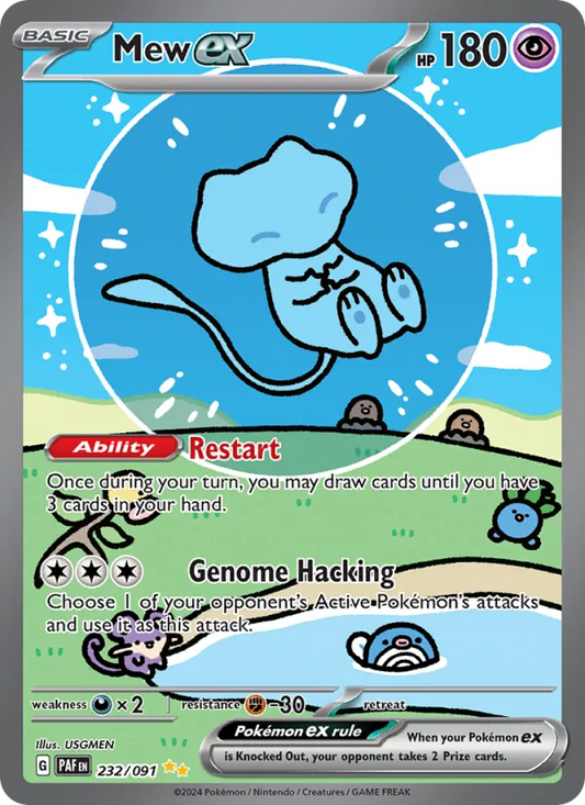 Mew ex Holo 232/91 Paldean Fates Pokémon Card