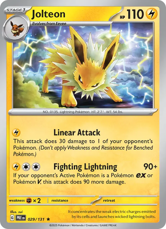 Jolteon Reverse Holo 029/131 Prismatic Evolutions Pokémon Card