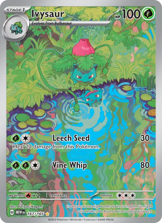 Ivysaur Holo 167/165 151 Pokémon Card