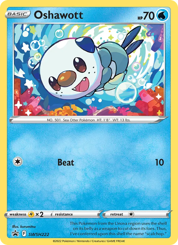Oshawott Holo WH222/307 SWSH Black Star Promos Pokémon Card