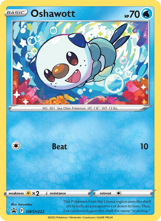 Oshawott Holo WH222/307 SWSH Black Star Promos Pokémon Card