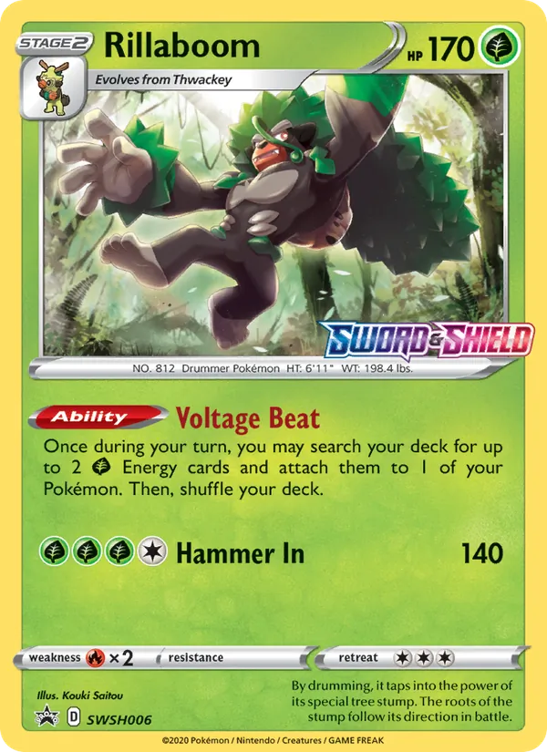 Rillaboom Holo WH006/307 SWSH Black Star Promos Pokémon Card