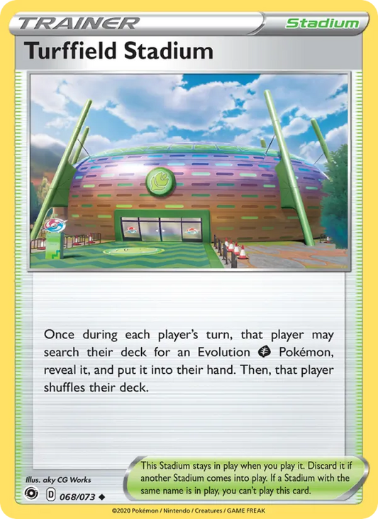 Turffield Stadium Reverse Holo 068/73 Champion's Path Pokémon Card